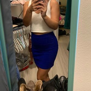 Blue Bodycon Mini Skirt